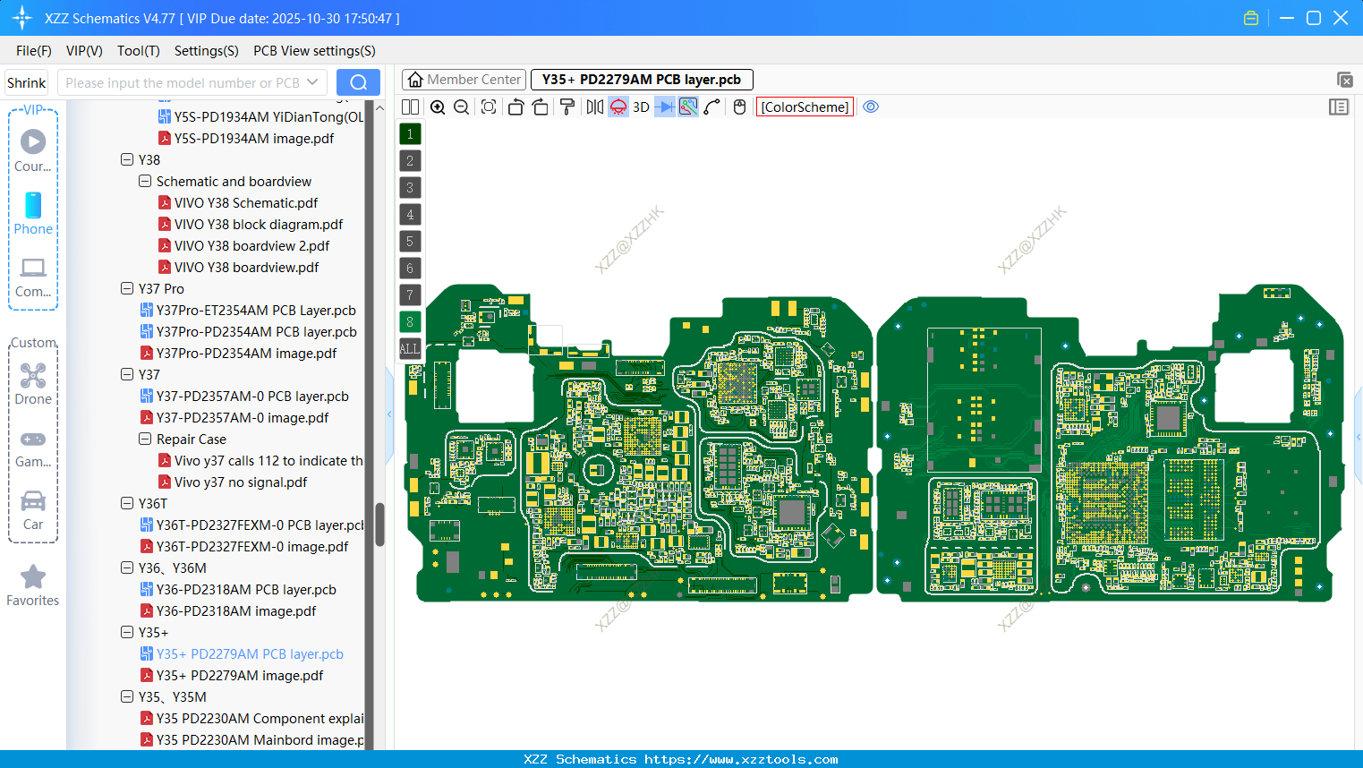 VIVO Y35+ PD2279AM PCB Layer